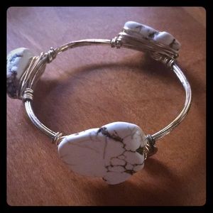 Ellie’s white stone enamel bangle